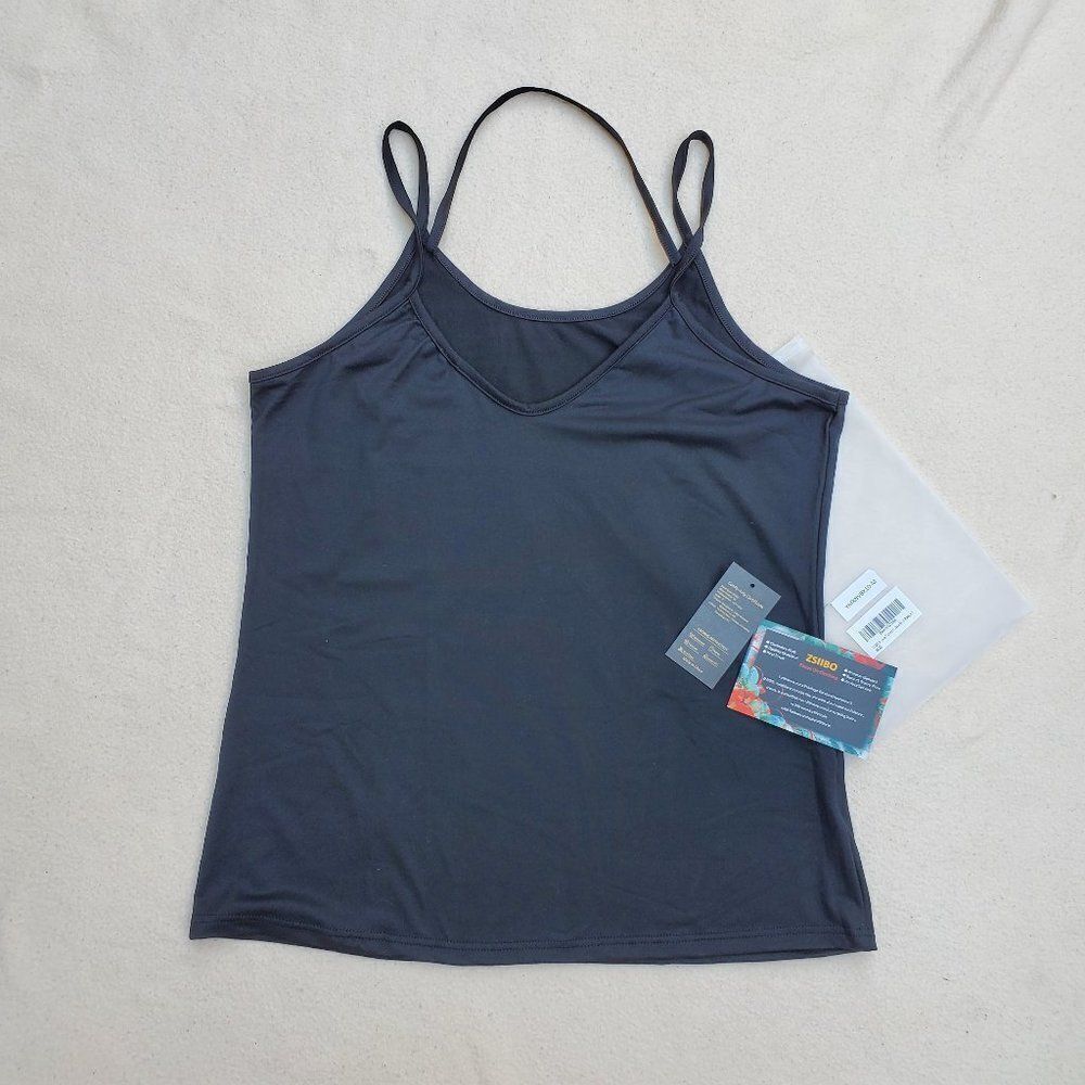 Black spaghetti strap tank top